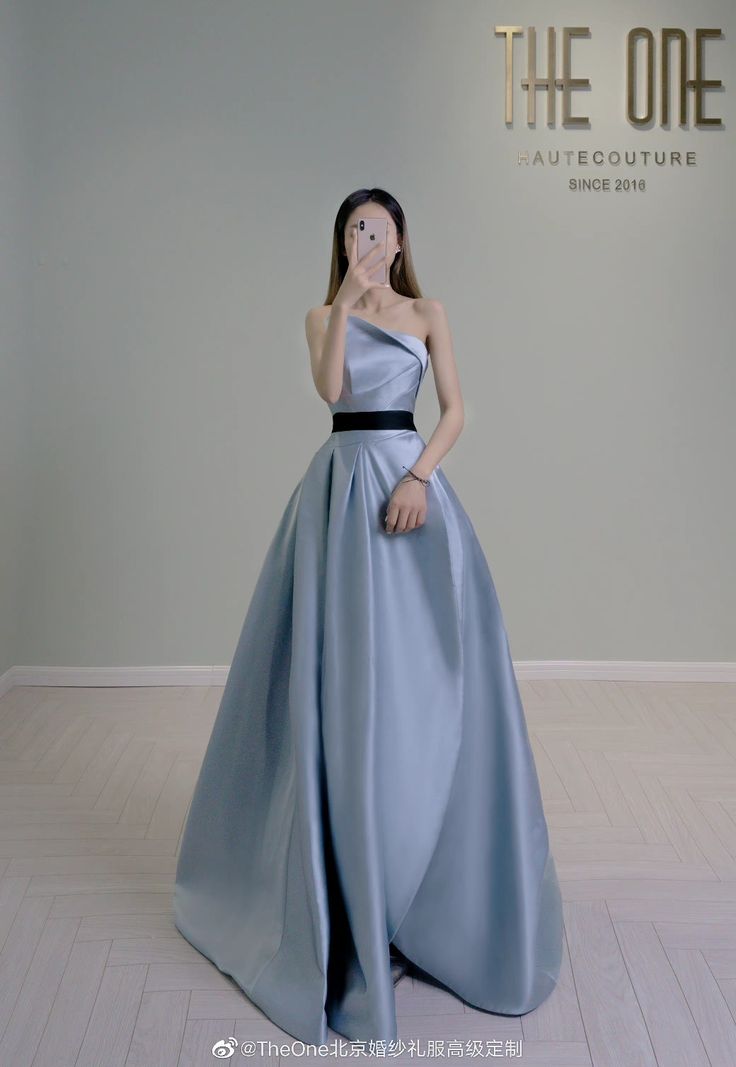 Blue Top Evening Dress